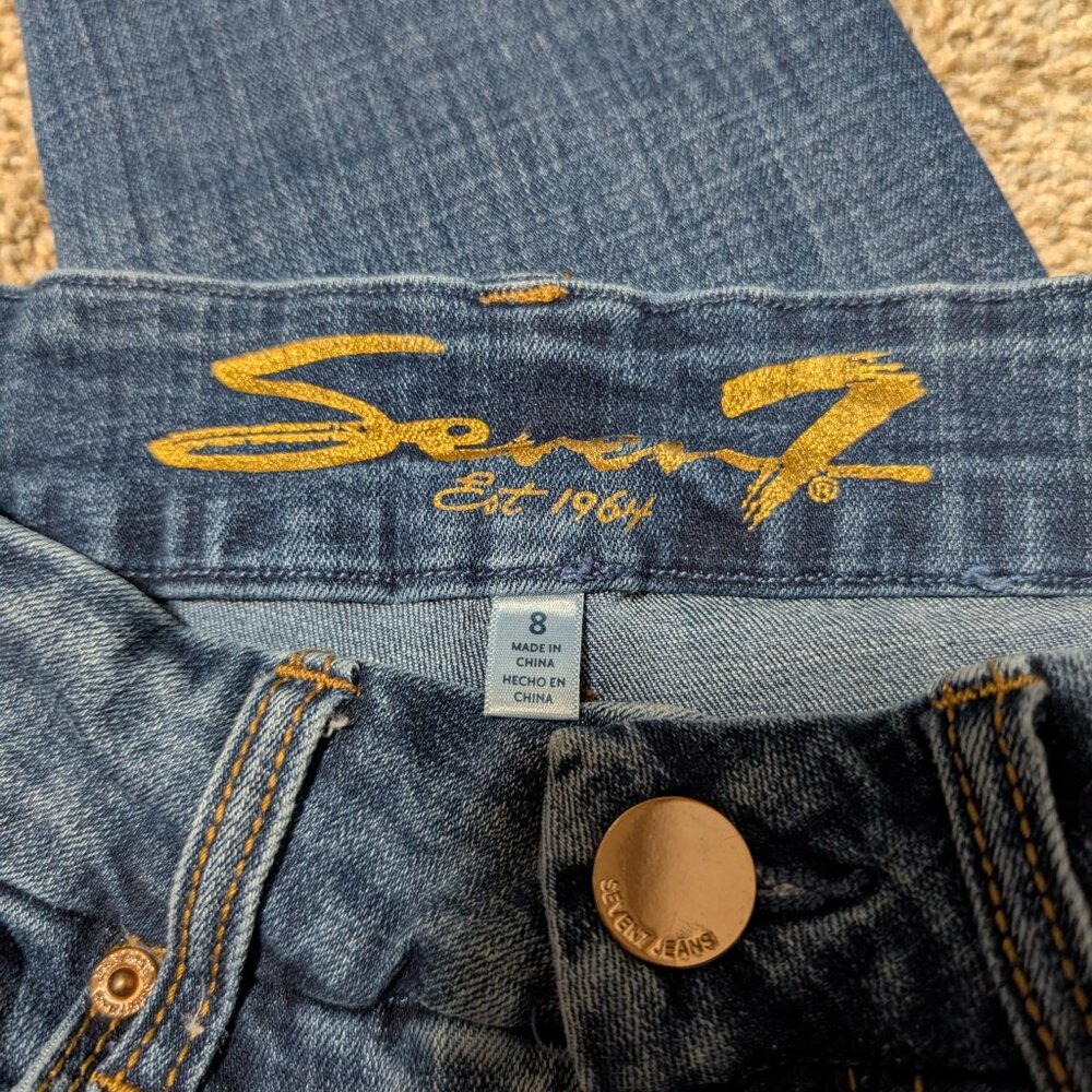 Seven7 Tummyless High Rise Skinny Jeans Stretch Smoothing Cotton Denim Women's 8 - Picture 7 of 10
